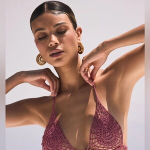 Cult G crochet bikini top in Blossom